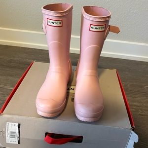 Pink Sand Short Hunter Boots Size 7